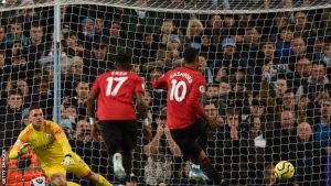 Read more about the article United win Manchester derby to dent City’s title hopes