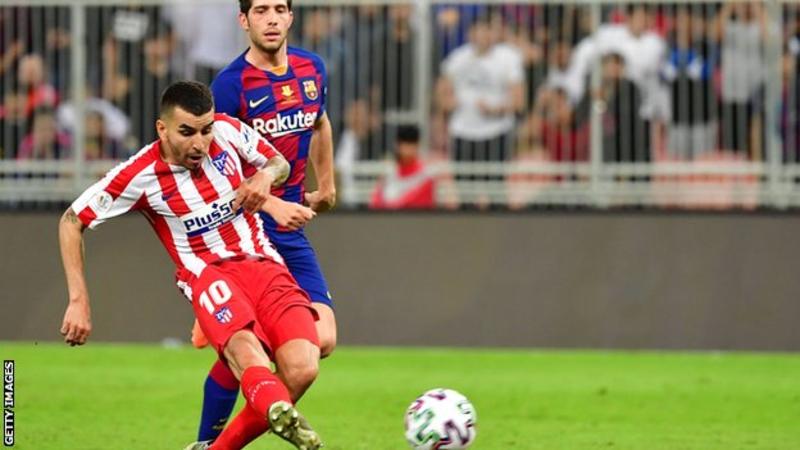 You are currently viewing Barcelona 2-3 Atletico Madrid: Angel Correa’s late winner sends Atletico into Spanish Super Cup final