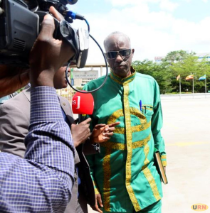 Read more about the article Security Minister Gen. Elly Tumwine arriving at Parliament recently.