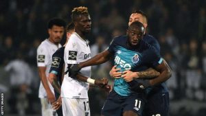 Read more about the article Porto forward Moussa Marega walked off midway through his side’s win at Vitoria Guimaraes, saying he was subjected to racist abuse from fans