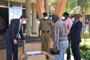 Read more about the article COVID-19 CRISIS: Police gets Justice Mission donation worth UGX28M